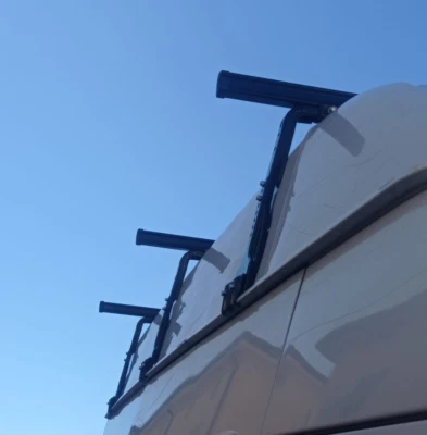 Kit 3 Barre Portatutto per Tetto per Lada Niva, con 6 piedi a grondina - Immagine 1 di 2