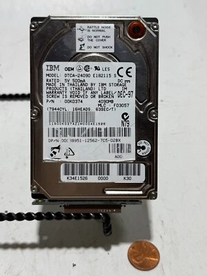 IBM Dell DTCA-24090 00K0374 38951 4090MB IDE 2.5" Hard Drive - Image 1 of 3