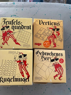 Haba 4x Geduldspiele Teufelsquadrat Verticus Kugelmugel Zerbrochenes Herz - Bild 1 von 4