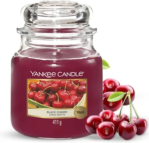 Yankee Candle Scented Candle | Black Cherry Medium Jar Candle| Burn Time: Up to - Picture 1 of 7