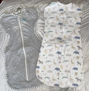 Newborn Baby Unisex Swaddles X 2 One LOVE To Swaddle - Picture 1 of 5