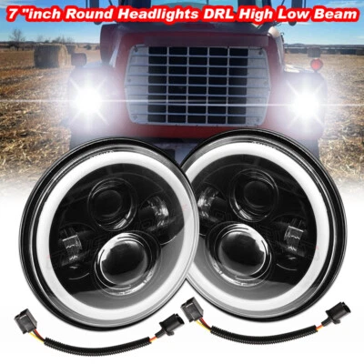 Projetor de farol LED redondo 7 polegadas para caminhões Ford LN7000 LN8000 LN9000 - Imagem 1 de 4