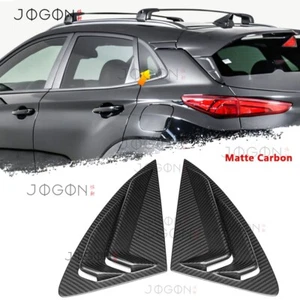 Dry Carbon Side Window Pillar Louver Covers Air Scoop For Hyundai N Kona N 2022+ - Picture 1 of 12