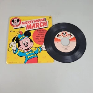 Mickey Mouse Club March 1975 Walt Disney 45 RPM Kids Record - Bild 1 von 6