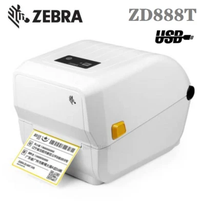 Zebra ZD888T USB Desktop Thermal Transfer Label Printer 203DPI Replace GK888T - Image 1 of 2
