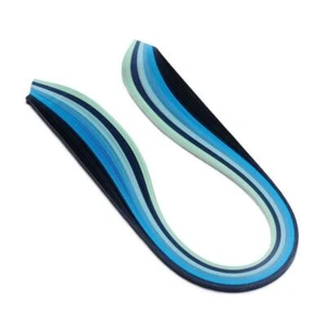 Paper Quilling Strips Blue/Black 53cm Long x 5mm Wide Pack Of 110+ - Picture 1 of 1