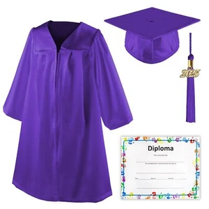 Shiny Kindergarten Preschool Graduation Cap & Gown with Matching Tassel and D... - Picture 1 of 9