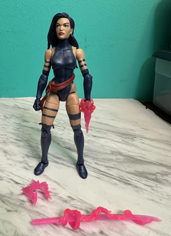 Marvel Legends 6" Inch Apocalypse BAF Wave Purple Hair Psylocke Loose Complete Cover