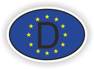 Germany EU Country Code Oval Sticker / Vinyl Waterproof Decals Graphics - Picture 1 of 1