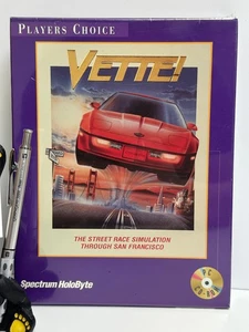 SEALED Vette! by Spectrum HoloByte 1989 MS-DOS CD - Big Box PC Game - RARE NEW - Picture 1 of 3