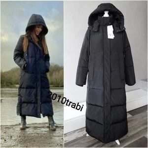 ZARA BLACK WATER & WIND PROTECTION FEATHER DOWN PUFFER  JACKET COAT SIZE S UK 10 - Picture 1 of 23