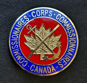 Canadian Corps Of Commissionaires Badge W. Scully Maker Missing Back Nut - Foto 1 di 3