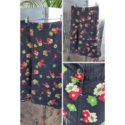 LAURA ASHLEY Womens Ladies Casual  floral Midi linen Skirt 18 PLUS size XL - Image 1 of 4