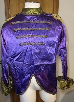 Vintage  Greenberg’s New Orleans Bugler Mardi Gras Costume Purple Epaulets L XL - Image 1 of 4