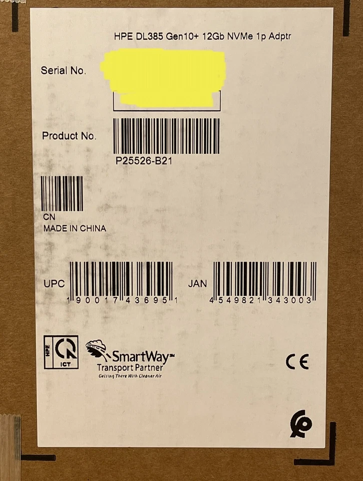 HPE P25526-B21 DL385 Gen10 Plus and V2 PCI-e 1-Port Adapter Direct Attach NVMe - Image 1 of 4