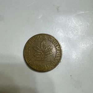 Old Germany Coin - 1991 10 Pfennig - Sold as is - Picture 1 of 16