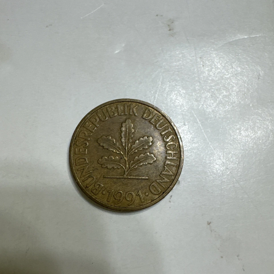 Antigua moneda Alemania - 1991 10 peniques - Se vende como está Foto 1 de 4