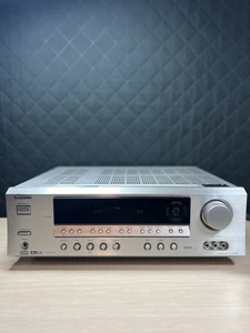 Onkyo AV Reciever HT-R530 Powers On, NO REMOTE Rare Stainless Steel Frame Tested - Picture 1 of 13