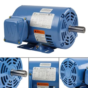 1.5 HP 3 Phase Electric Motor 1800 RPM 145T Frame ODP Open Drip Proof 230/460V - Picture 1 of 8
