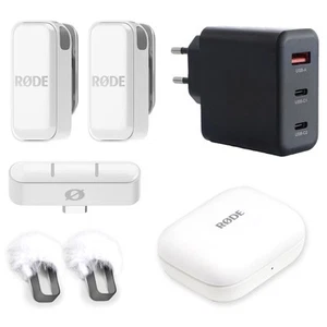 Rode Wireless Micro Drahtloses Mikrofon-System USB-C Weiss mit keepdrum Netzteil - Picture 1 of 9
