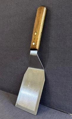 VTG Bloomfield Hamburger Turner Stainless Solid Spatula Wood Handle 11.5" Japan - Image 1 of 4
