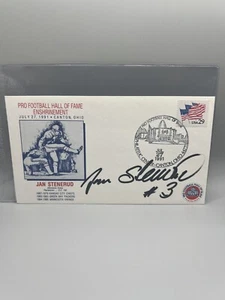 Jan Stenerud Signed Canton Hall Of Fame Envelope Beckett COA Auto Chiefs - Picture 1 of 3