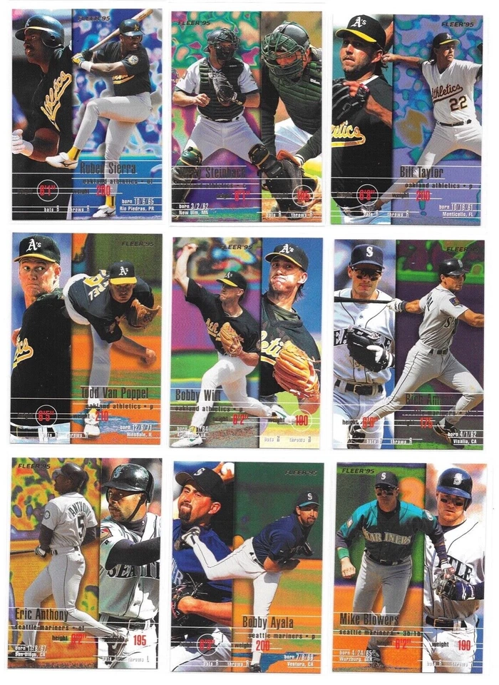 1995 Fleer Baseball Trading Cards / Choose #s 251 - 500 / mb29 - Image 1 of 4