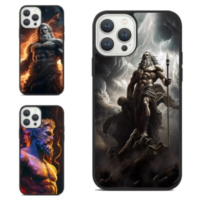 Funda TPU para iPhone 5S SE 6 7 8 Plus 12 13 14 15 Zeus retrato furioso Foto 1 de 4