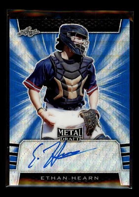 2019 Leaf Metal Draft Blue Wave #BA-EH1 Ethan Hearn AU,SN,20 - Image 1 of 2