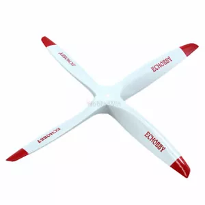 12x9 4 Blades Engine Power Wooden Propeller White for Nitro Gas RC Aircraft - Picture 1 of 6