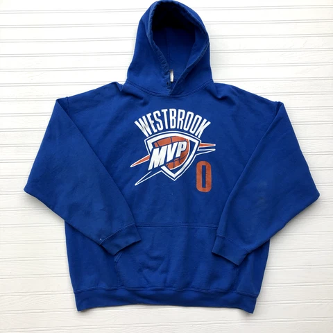 Gildan Blue Graphic Westbrook MVP Fleece Hoodie Adult Size 2XL Cover
