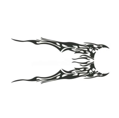 Decal Vinyl Car Body Side Flame Graphics Racing Stripes Sticker DIY Decoration — 第 1/4 张图片