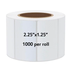 6 Rolls 2.25"x1.25" Direct Thermal Labels For Zebra Rollo UPC Barcode Sticker - Picture 1 of 8