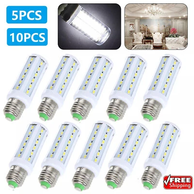5/10X E26 E27 Bombilla LED Maíz 10W 12V DC Taller Garaje Lámpara 6500K Luz de Día Foto 1 de 4