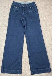 Worn Vintage Women's Flared Wide Leg Denim Jean's Size 10 (Actual 28x33) - Picture 1 of 10