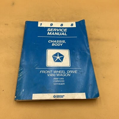 Chrysler Motors 1988 chasis carrocería manual de servicio, Ram Van, Caravana, Voyager Foto 1 de 4