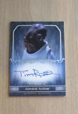 2015 Topps Star Wars Masterwork base autograph Tim Rose ADMIRAL ACKBAR - Image 1 of 2