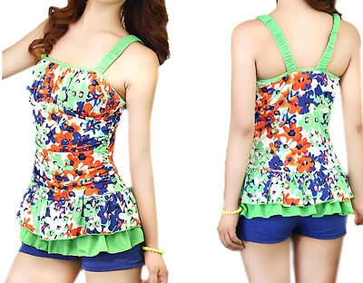 Ladies Sexy Holiday Swimwear Beachwear One Piece Swimsuit Women Tankini Sets - Image 1 of 4