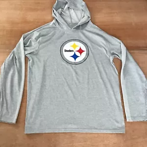 Fanatics Steelers Sweatshirt Men M Gray Hooded Long Sleeve Athleisure Outdoor - Picture 1 of 11