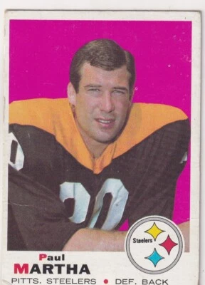 1969 TOPPS PAUL MARTHA PITTSBURGH STEELERS #224 (REVIEW PICS) (VG-EX) JC4135 - Image 1 of 2
