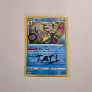 TAIL SWIRL 🌀 Inteleon 058/202 Cosmos Holo Rare Sword & Shield Pokemon Card - NM - Picture 1 of 2