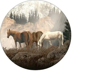 HORSES MOUNTAIN Pendant Sterling 925 Silver 18" Necklace jewelry gift women men - Picture 1 of 10