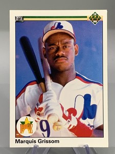 1990 Upper Deck Marquis Grissom Rookie RC #9 Montreal Expos