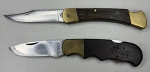 Lot Of 2 - Gerber Magnum Portland OR 97223 USA & Buck USA Folding Pocket Knives - Picture 1 of 14