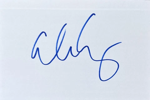 Alice Cooper Signed In Person 4x6 Index Card In Top Loader - Authentic Cover
