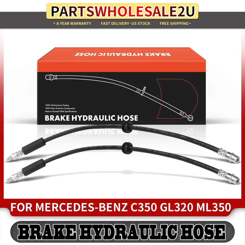 Manguera hidráulica de freno delantera izquierda y derecha 2 piezas para Mercedes-Benz R320 GL320 ML500 Foto 1 de 4