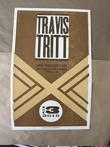 2018.03.03 Hatch Show Próster impreso CMA Theater Tour póster Travis Tritt Live - Imagen 1 de 1