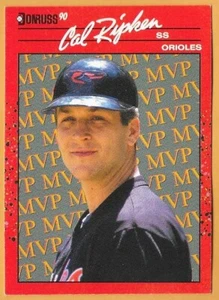 Jugador Más Valioso Cal Ripken Baltimore Orioles #BC18 - DONRUSS CASI NUEVO-COMO NUEVO 1990 - Imagen 1 de 2