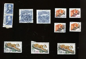 US STAMPS  LOT OF 11 $1 AND $2 USED STAMPS - (D424) - Picture 1 of 2