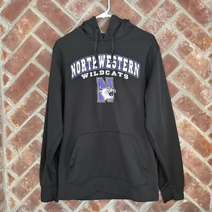 Northwestern Coliseum Hoodie Mens Size Small Sweatshirt Black Embroidered Pocket - Picture 1 of 7